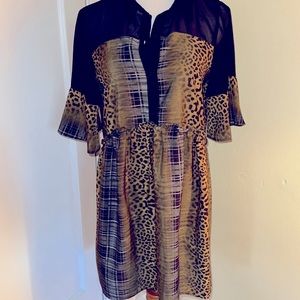 BCBGeneration animal dress sheer size M